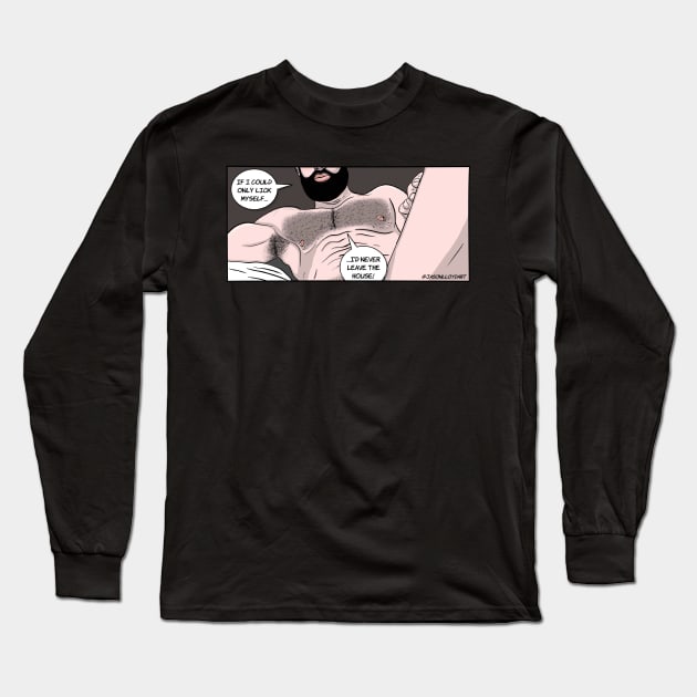 Lick Myself (Comic) Long Sleeve T-Shirt by JasonLloyd